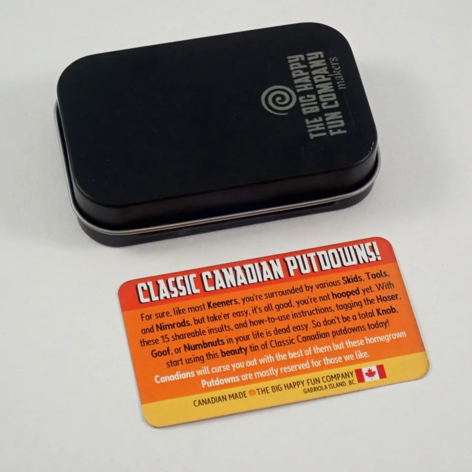 Classic Canadian Putdowns. Sharable insult gift tags.