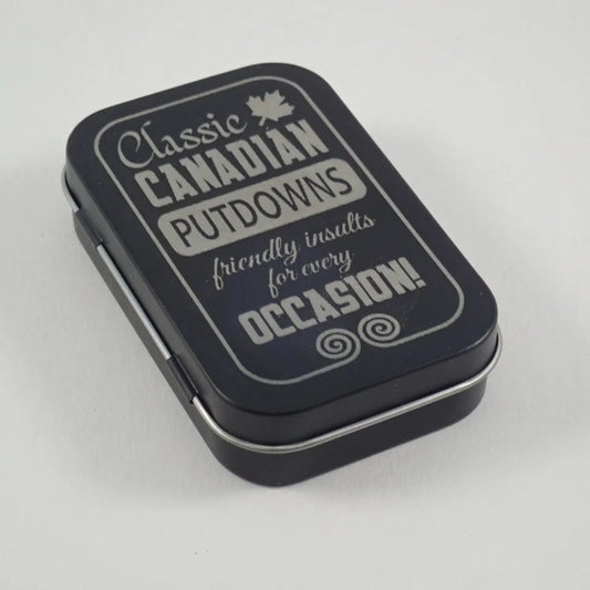 Classic Canadian Putdowns. Sharable insult gift tags.